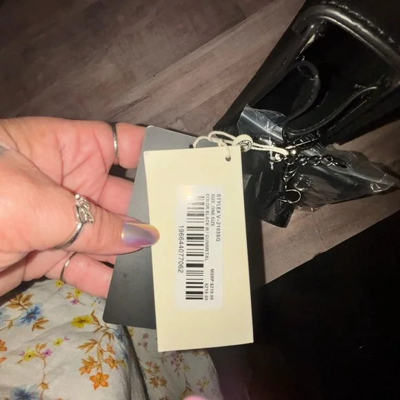 Valentino Orlandi Black Crossbody Bag with Studs - Picture 9 of 11